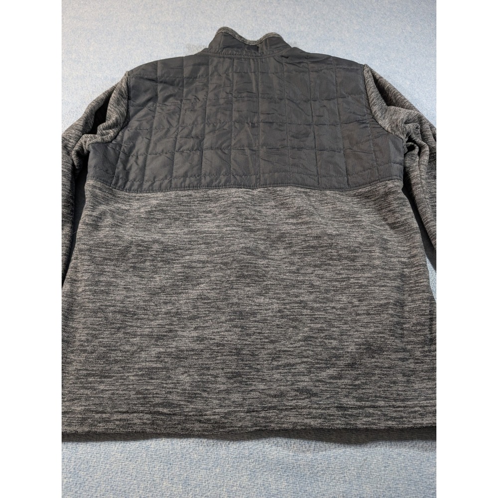 Free Country Mens Hybrid Fleece Jacket Gray Quilted Full Zip 268-M93337S Small - Picture 9 of 9
